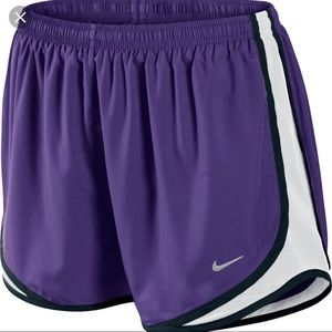 Nike dry tempo dry fit purple white black shorts